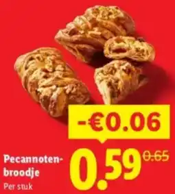 Lidl Pecannotenbroodje aanbieding