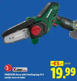 Lidl Parkside Accu-mini-kettingzaag zonder accu en lader aanbieding