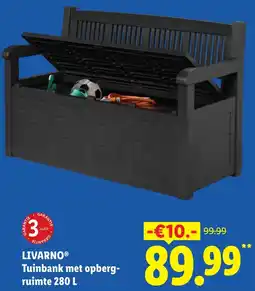 Lidl Livarno Tuinbank met Opbergruimte aanbieding