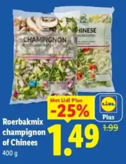 Lidl Roerbakmix champignon of Chinees aanbieding
