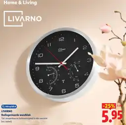 Lidl Livarno Radiogestuurde Wandklok aanbieding