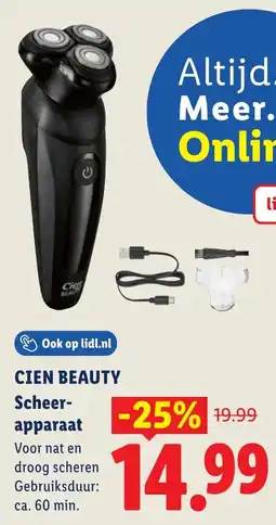 Lidl Cien Beauty Scheerapparaat aanbieding