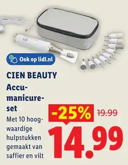 Lidl Cien Beauty Accu Manicureset aanbieding