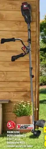 Lidl Parkside Performance 2-in-1 accu bosmaaier 40 V aanbieding