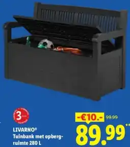 Lidl Livarno Tuinbank met opbergruimte aanbieding