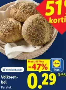 Lidl Volkorenbol aanbieding