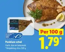 Lidl Panklare schol aanbieding