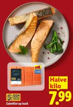 Lidl Zalmfilet op huid aanbieding