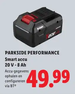 Lidl Parkside Performance Amart Accu 20 V - 8 Ah aanbieding