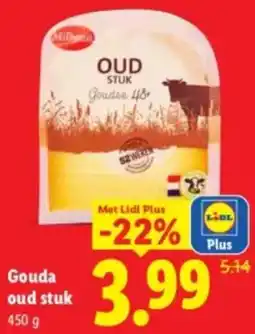 Lidl Gouda oud stuk aanbieding