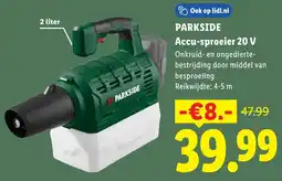 Lidl Parkside Accu Sproeier 20 V aanbieding