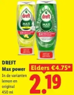 Lidl Dreft Max power aanbieding