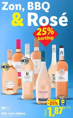 Lidl Alle rosé-wijnen aanbieding