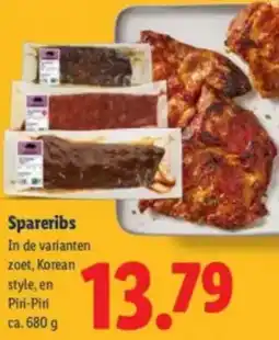 Lidl Spareribs aanbieding
