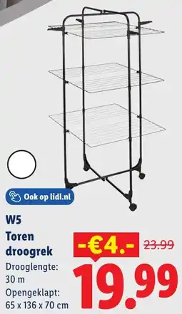 Lidl W5 Toren Droogrek aanbieding