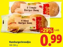 Lidl Hamburgerbroodjes aanbieding