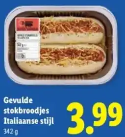 Lidl Gevulde stokbroodjes Italiaanse stijl aanbieding