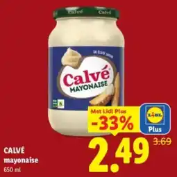 Lidl Calvmayonaise 650 ml Mayonaise aanbieding