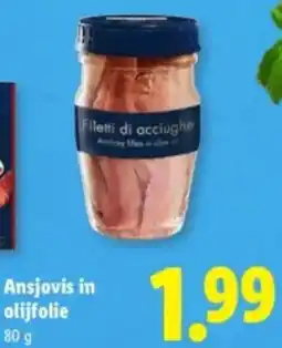 Lidl Ansjovis in olijfolie aanbieding