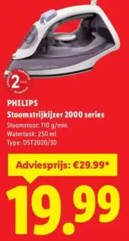 Lidl Philips Stoomstrijkijzer 2000 series aanbieding