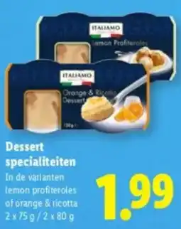 Lidl Dessert specialiteiten aanbieding