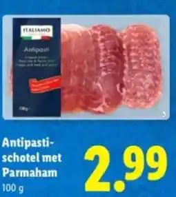 Lidl Antipasti schotel met Parmaham aanbieding