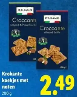 Lidl Krokante koekjes met noten aanbieding