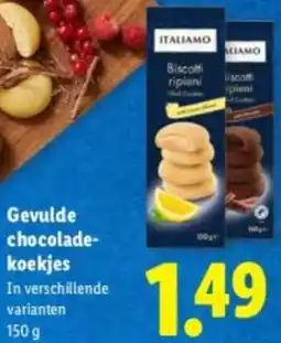 Lidl Gevulde chocoladekoekjes aanbieding