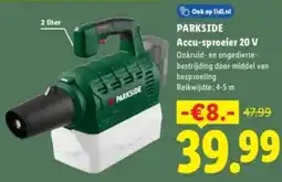 Lidl Parkside Accu Sproeier 20 V aanbieding