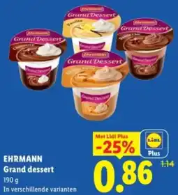 Lidl Ehrmann Grand dessert aanbieding