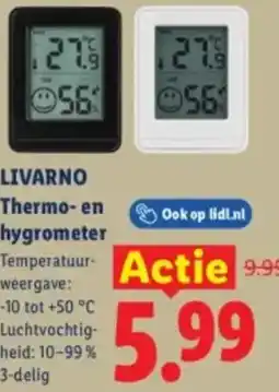 Lidl Livarno Thermo en hygrometer aanbieding