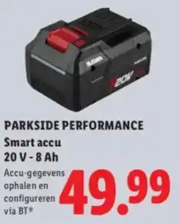Lidl Parkside Performance Smart Accu 20 V - 8 Ah aanbieding