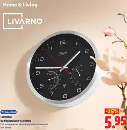 Lidl Livarno Radiogestuurde wandklok aanbieding