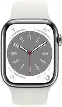 Bol.com Apple Watch Series 8 - 4G - 41mm - Zilver Roestvrijstaal aanbieding