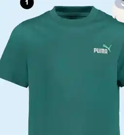 Scapino Puma ESS 2 Color Small No. 1 Logo kinderen sport T-shirt groen aanbieding