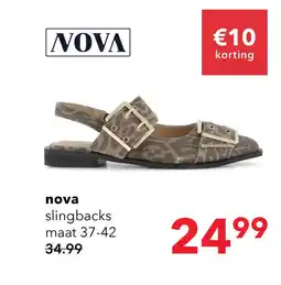 Scapino Nova dames panterprint slingbacks met gespen aanbieding