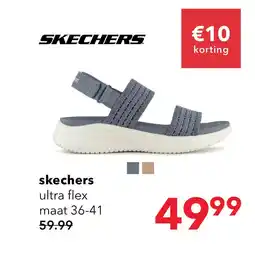 Scapino Skechers Ultra Flex 3.0 All About U dames sandalen blauw aanbieding
