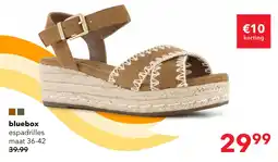 Scapino Blue Box dames espadrilles met sleehak bruin aanbieding