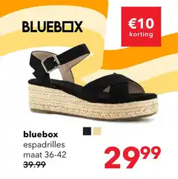 Scapino Blue Box dames espadrilles met sleehak zwart aanbieding