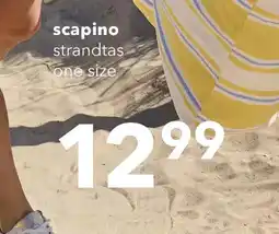 Scapino Dames shopper strandtas met citroenen geel aanbieding