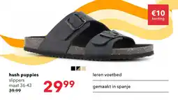 Scapino Hush Puppies dames bio slippers zwart aanbieding