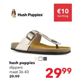 Scapino Hush Puppies dames bio teenslippers goud aanbieding