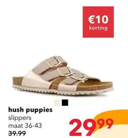 Scapino Hush Puppies dames bio slippers goud aanbieding