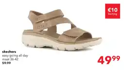 Scapino Skechers Easy Going - All Day Chic sandalen taupe aanbieding