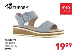 Scapino Natuform dames sandalen lichtblauw aanbieding