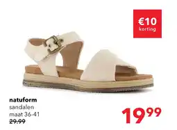 Scapino Natuform dames sandalen beige aanbieding