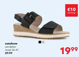 Scapino Natuform dames sandalen zwart aanbieding