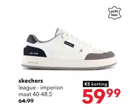 Scapino Skechers League - Imperion heren sneakers wit grijs aanbieding