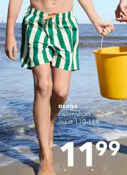Scapino Osaga gestreepte jongens zwembroek groen beige aanbieding