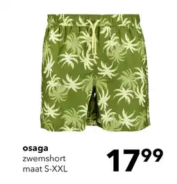 Scapino Osaga heren zwembroek met palmprint groen aanbieding